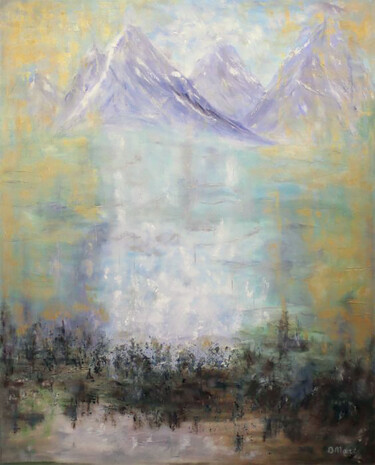 绘画 标题为“Large mountains pai…” 由Olga Mart, 原创艺术品, 油