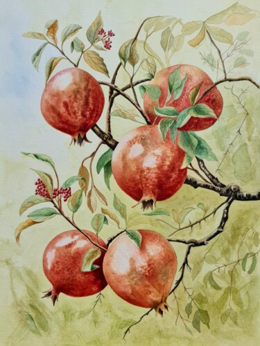 Painting titled "Fruit of abundance" by Olga Poruchikova, Original Artwork, Watercolor