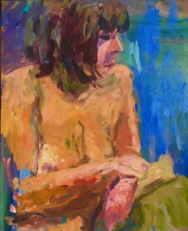 Peinture intitulée "Portrait" par Olga Richir, Œuvre d'art originale, Huile