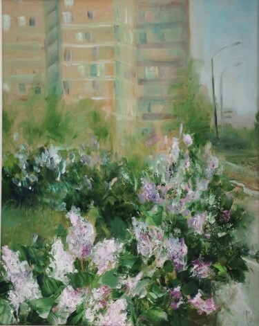Malerei mit dem Titel "Morning. June. Summ…" von Olga Ro, Original-Kunstwerk, Öl