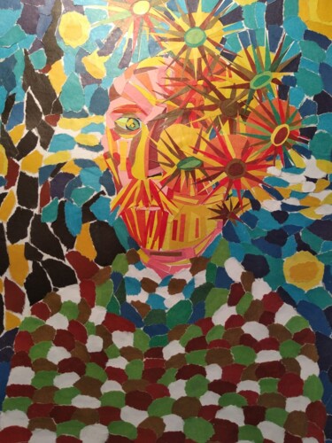 Collages intitulée "Ван Гог" par Mshtyka, Œuvre d'art originale, Papier