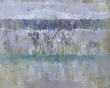 Pittura intitolato "The Spring Fog" da Olga Sidorenko, Opera d'arte originale, Olio