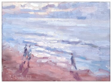 Malarstwo zatytułowany „Febbraio al mare” autorstwa Olga Silivanchyk, Oryginalna praca, Olej