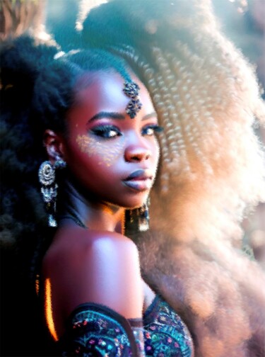 Photography titled "Young black girl." by Olga Sosova, Original Artwork, Digital Photography