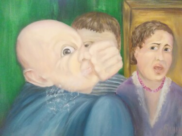 Картина под названием "Коммуналка 2" - Ольга Степаненко, Подлинное произведение искусства, Масло
