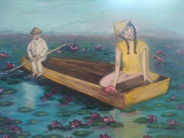 Painting titled "Вьетнам" by Olga Stepanenko, Original Artwork, Oil