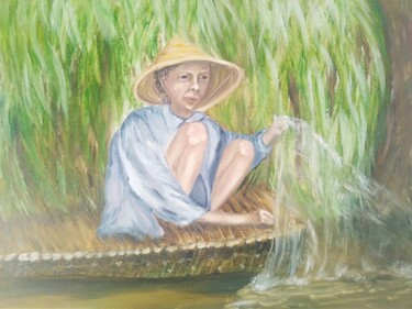 Картина под названием "Вьетнам 2" - Ольга Степаненко, Подлинное произведение искусства, Масло
