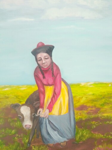 Картина под названием "Монголия" - Ольга Степаненко, Подлинное произведение искусства, Масло