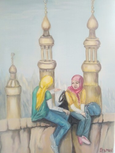 Painting titled "Стамбул" by Olga Stepanenko, Original Artwork, Oil