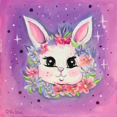 Peinture intitulée "Bunny" par Olga Volna, Œuvre d'art originale, Huile