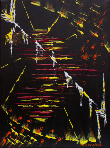 Malarstwo zatytułowany „Abstract Black Pain…” autorstwa Olga De Weck, Oryginalna praca, Akryl