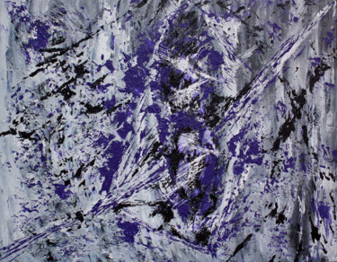 Painting titled "Large Abstract Whit…" by Olga De Weck, Original Artwork, Acrylic