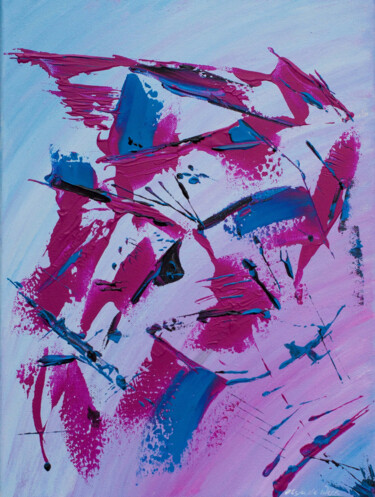 "Abstract Blue Paint…" başlıklı Tablo Olga De Weck tarafından, Orijinal sanat, Akrilik