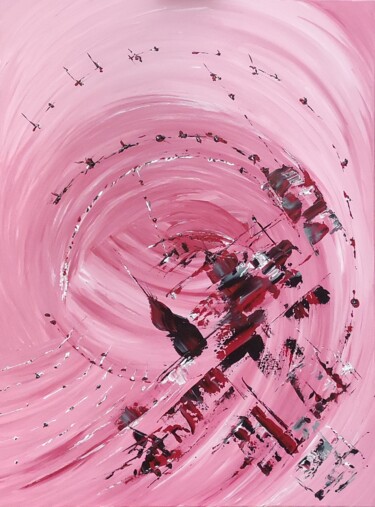 "Large Pink Abstract…" başlıklı Tablo Olga De Weck tarafından, Orijinal sanat, Akrilik