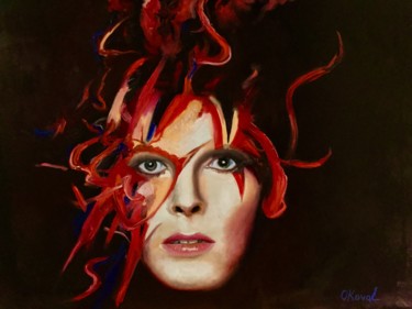 Pintura titulada "David Bowie. Ziggy…" por Olga Koval, Obra de arte original, Acrílico