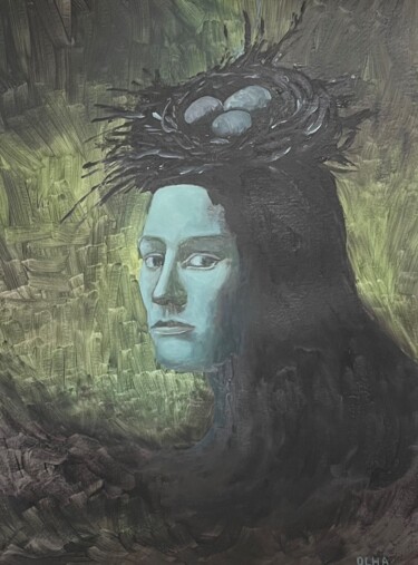 Pintura intitulada "Dioses de bosque 3" por Olha Chumak, Obras de arte originais, Óleo