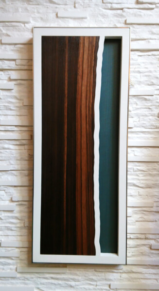Skulptur mit dem Titel "Ebène Amara et Syco…" von Olhā • Wood Art, Original-Kunstwerk, Holz