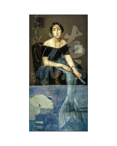 Grafika cyfrowa / sztuka generowana cyfrowo zatytułowany „Asian Mermaid” autorstwa Oli Romanelli (Olir), Oryginalna praca, F…