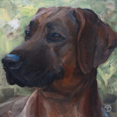 Painting titled "Ridgeback" by Olia Tomkova, Original Artwork, Acrylic