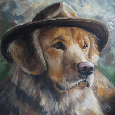 Malarstwo zatytułowany „Labrador 3” autorstwa Olia Tomkova, Oryginalna praca, Akryl