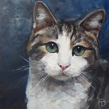 Peinture intitulée "Cat 2" par Olia Tomkova, Œuvre d'art originale, Acrylique