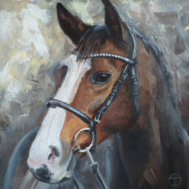 Painting titled "Horse 3" by Olia Tomkova, Original Artwork, Acrylic