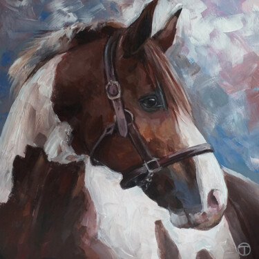 Картина под названием "Horse 4" - Olia Tomkova, Подлинное произведение искусства, Акрил