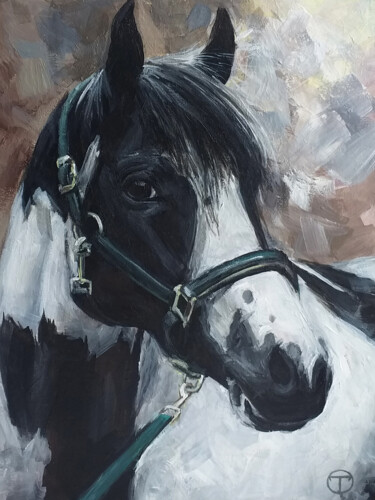 Картина под названием "Horse 6" - Olia Tomkova, Подлинное произведение искусства, Акрил