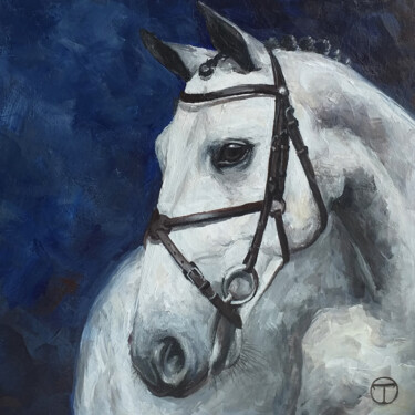 Картина под названием "Horse 7" - Olia Tomkova, Подлинное произведение искусства, Акрил