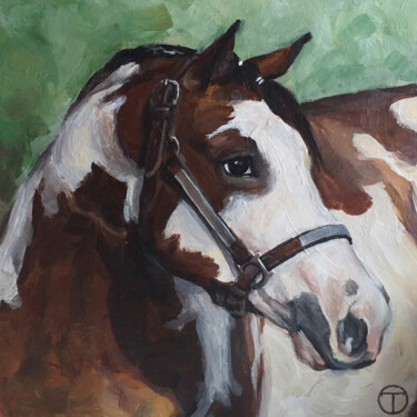 Картина под названием "Horse 11" - Olia Tomkova, Подлинное произведение искусства, Акрил