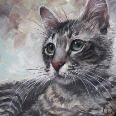 Peinture intitulée "Cat 8" par Olia Tomkova, Œuvre d'art originale, Acrylique