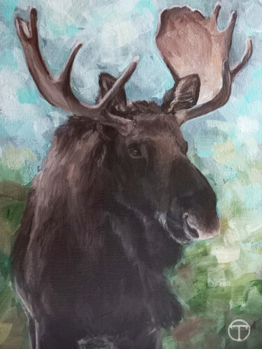 "Elk" başlıklı Tablo Olia Tomkova tarafından, Orijinal sanat, Akrilik