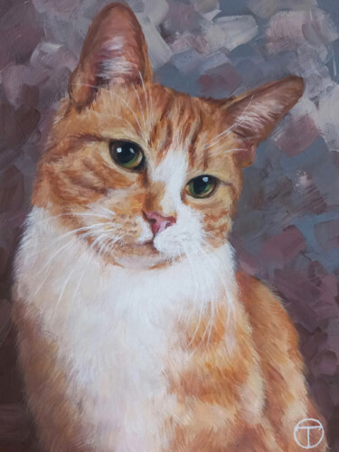 Peinture intitulée "Cat 12" par Olia Tomkova, Œuvre d'art originale, Acrylique