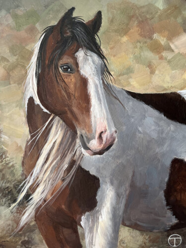 Картина под названием "Horse 18" - Olia Tomkova, Подлинное произведение искусства, Акрил