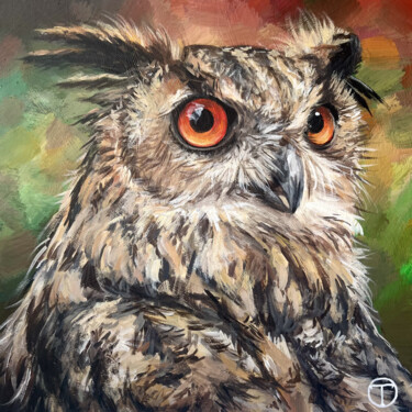 绘画 标题为“Owl” 由Olia Tomkova, 原创艺术品, 丙烯