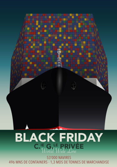 Digitale Kunst getiteld "Black Friday" door Oliveoil, Origineel Kunstwerk, 2D Digital Work