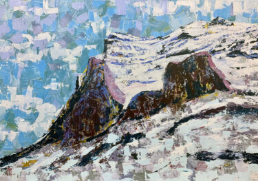 Pittura intitolato "The Eiger North Face" da Oliver Staeuber, Opera d'arte originale, Acrilico