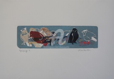 Incisioni, stampe intitolato "Equipage 7" da Olivia Quintin, Opera d'arte originale, incisione