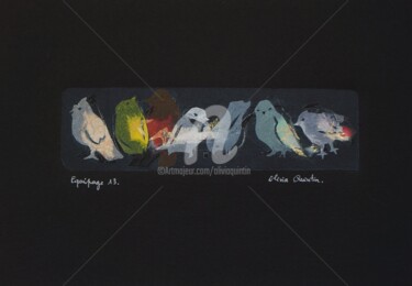 Gravures & estampes intitulée "Equipage 13" par Olivia Quintin, Œuvre d'art originale, Gravure