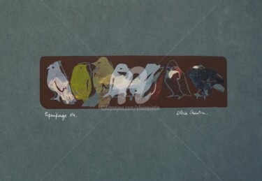 Incisioni, stampe intitolato "Equipage 14" da Olivia Quintin, Opera d'arte originale, incisione