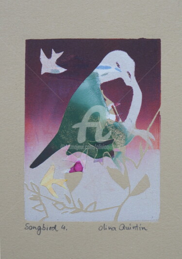 Incisioni, stampe intitolato "Songbird 4" da Olivia Quintin, Opera d'arte originale, incisione