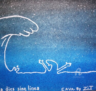 Peinture intitulée "1zit la vague nulla…" par Olivier Alias Zit. Zit_spdc, Œuvre d'art originale, Bombe aérosol