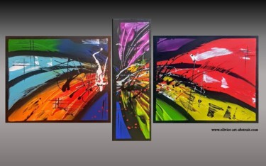 Peinture intitulée "Titans" par Olivier Art Abstrait, Œuvre d'art originale, Acrylique Monté sur Châssis en bois