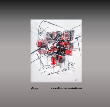 「Triton」というタイトルの絵画 Olivier Art Abstraitによって, オリジナルのアートワーク, アクリル ウッドストレッチャーフレームにマウント