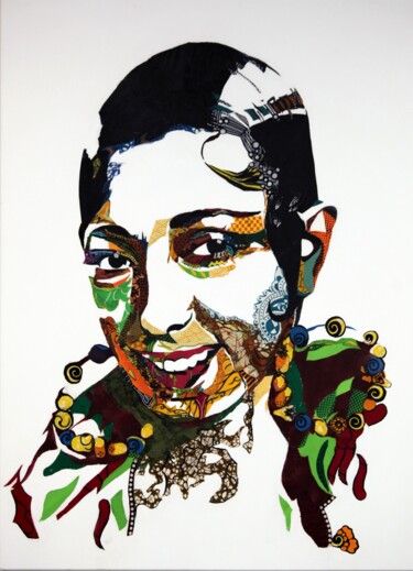 Collages titled "Joséphine" by Olivier Bouvard, Original Artwork, Collages