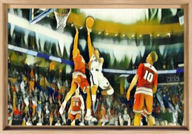 Painting titled "Basketball série 1#…" by Olivier De Tullasky, Original Artwork, Acrylic