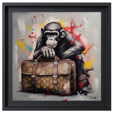 「The Monkeys - 235」というタイトルの絵画 Olivier De Tullaskyによって, オリジナルのアートワーク, アクリル