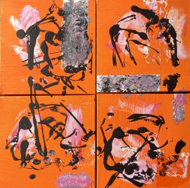 Malerei mit dem Titel "Chorégraphie" von Olivier De Pooter, Original-Kunstwerk, Acryl