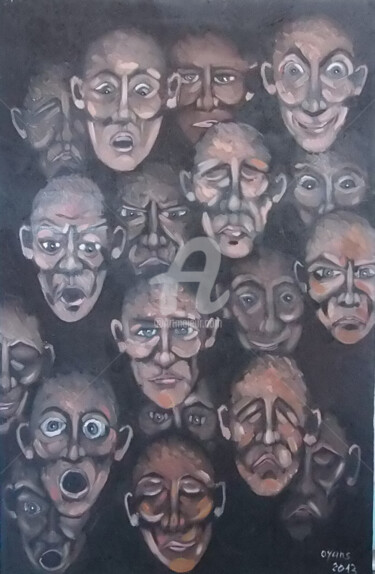 Painting titled "expressions" by Olivier Leclercq (Oyans), Original Artwork, Oil