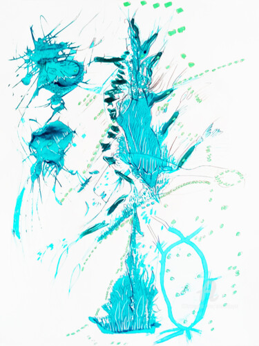 Dessin intitulée "La pierre 53" par Olivier Dayot, Œuvre d'art originale, Crayon